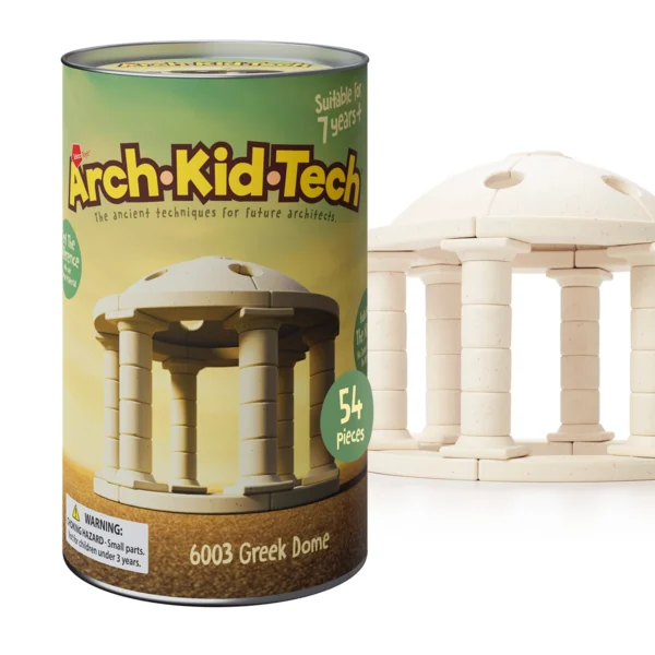 Arch Kid Tech Greek Dome 54 pieces architectural building toy inspired by classical columns and domes for creative construction
