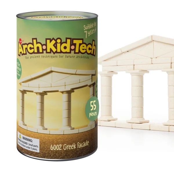 Arch Kid Tech Greek Facade 55 pieces architectural building toy for kids to explore symmetry and classical design through play