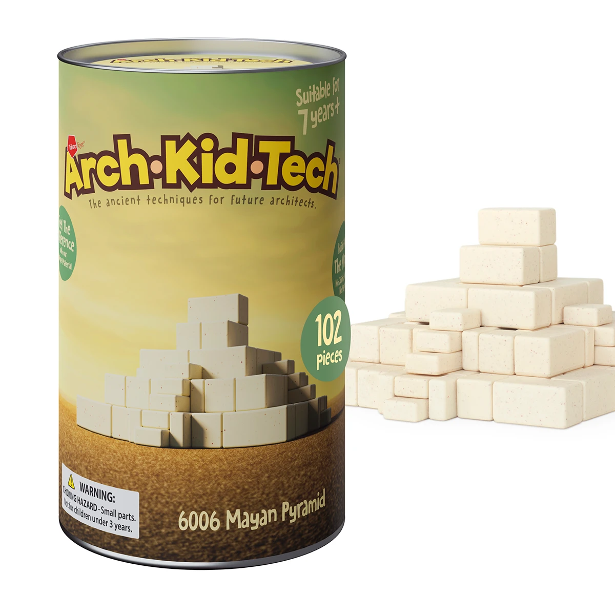 Arch Kid Tech Mayan Pyramid 102 pieces architectural building toy inspired by ancient civilizations for hands-on learning and play