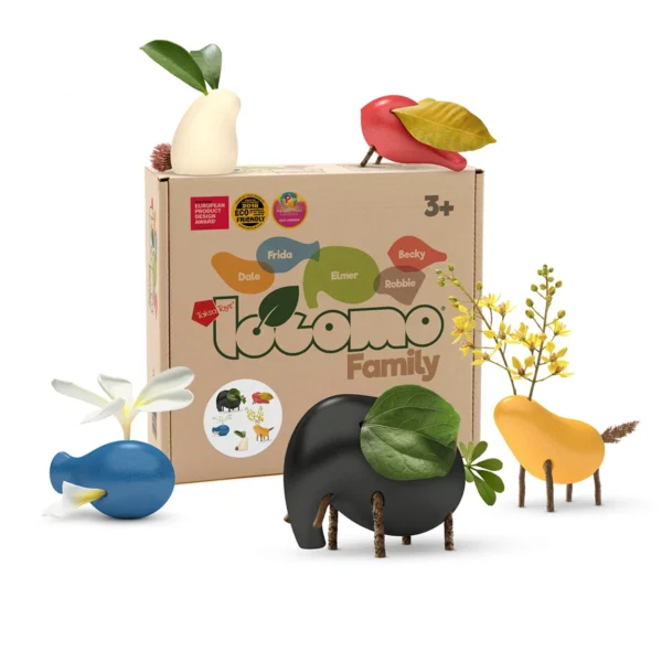 LOCOMO® Family 6111-MC1 nature exploration toy with five character pieces in multicolored edition 1