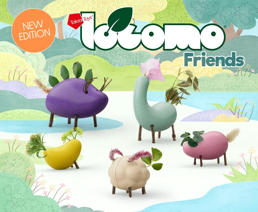 LOCOMO Friends edition characters created with natural elements like leaves, flowers, and twigs