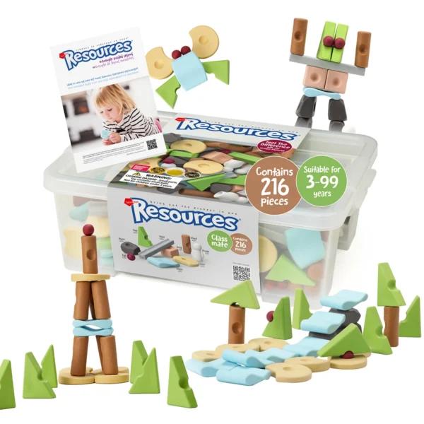 Resources® Classmate Set 216-piece open-ended building toy for shared classroom play